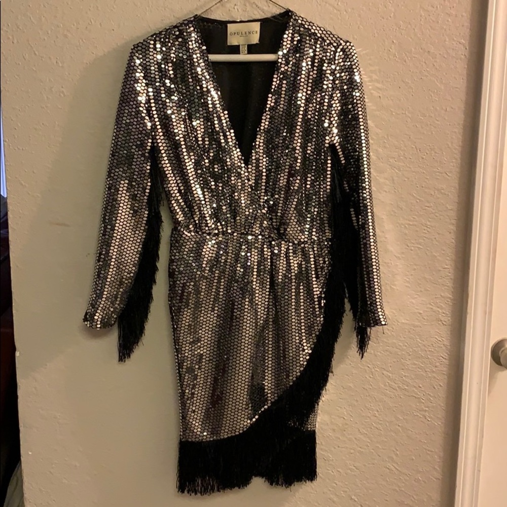 Opulence Sequin Fringe Dress